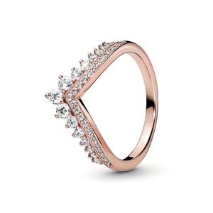 Pandora Princess Wishbone Ring, Rose Gold-Plated